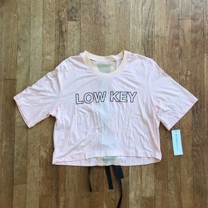 NWT BCBGeneration Low Key Bow Back Crop Top